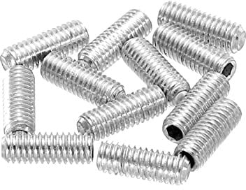 sourcing map Guitar Bridge Saddle Height Adjustment Screws Metric M3x8 Silver for Electric Guitars Bridge 12pcs