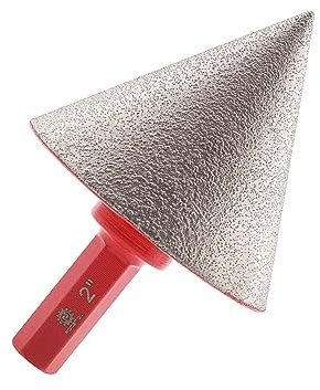 Brocas Chaflán Biselado Diamante 50mm - FOCSTOL Fresa Diamante con Mango Hexagonal para Agrandar y dar Forma Orificios Existentes en Azulejos para Porcelánico Cerámica Mármol Granito