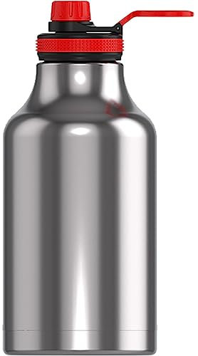 LES ARTISTES Paris A-2343 Bottle'Up 2.0, Thermos 2 litres, Gourde isotherme sans BPA, Réutilisable, Garde au chaud 12h et au froid 24h, Acier Inoxydable, Design Stainless Steel