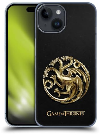 Head Case Designs Offizielle HBO Game of Thrones Gold Targaryen Embossed Sigils Harte Rueckseiten Handyhülle Hülle Huelle kompatibel mit Apple iPhone 15