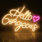 Hello Gorgeous Neon Signs, Arrinew Gaming LED Sign Wall Decor,Colorful Neon Lights powered by USB,Gamer Gifts for Teen Boys Girls Bedroom,Gamer Room,Man Cave,Party Supplies