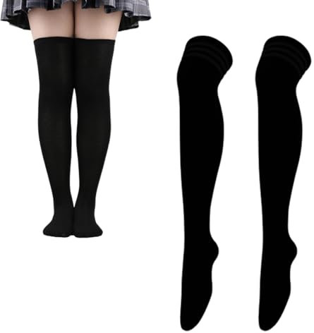 GXGM Calcetines por Encima de la Rodilla, Calcetines hasta la Rodilla, Medias Negras para Danza, Yoga y Fitness