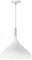 BEL AIR HOME - Lampada a sospensione Baviera 1xE-27 (lampadina non inclusa) Diametro 30 cm in metallo e legno, altezza regolabile (bianco)