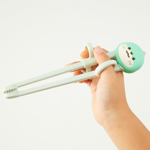 Edison Friends Palillos de práctica para principiantes, palillos de entrenamiento patentados, para principiantes. Fabricado en Corea. (Dinosaurio)