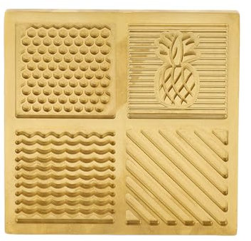 Vassoio per Timbri per Cubetti di Ghiaccio in Ottone Vassoio di Design Personalizzato per Cubetti di Ghiaccio Stampi per Cubetti di Ghiaccio Piastra per Timbri con 4 Modelli per