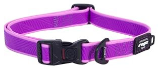 Rogz Amphibian Klassisches Hundehalsband, Violett, Größe M