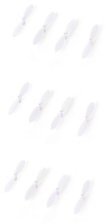 Vaguelly 12stücke Ersatzpropeller Für Nano Quadcopter Kompatibel Mit Cheerson Cx Cx Weiße Robuste Kunststoffblätter Installieren Verwenden