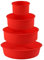 GWHOLE Silicone Cake Tins for Baking,4 Pcs 10-25cm Round Non-Stick Silicone Baking Moulds for Baking Layer Cake, Cheesecake