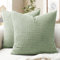 Softalker 2er Set Kissenbezüge 50x50 grün Cord flauschig und weich Frühling Kissenhüllen Kissen Bezug Sofakissen Couchkissen Dekokissen Deko für Wohnzimmer Sofa Stuhl Schlafzimmer Balkon Terrasse