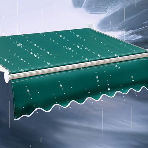 Markisenbespannung Canvas,Garten Markisenbespannung,Markisen Ersatzstoff Sonnenschutz Stoff,mit Volant Ersatz-Bezug,UV-beständig Und Wasserdicht,Schützende Mehrzweck Markisenabdeckung,für Terrasse(4.6