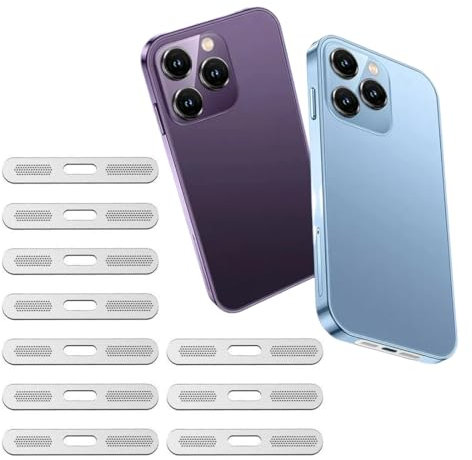 KSOIQPU 10 Piezas kit limpieza Para IPhone 12-15,tapones antipolvo Para Teléfono Móvil - Negro