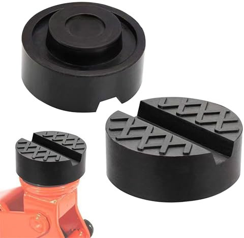 JurciCat 2 Stück Wagenheber Gummiauflage Für Auto Universelle Gummipuffer Rangierwagenheber Und Hebebühnen (Schwarz)