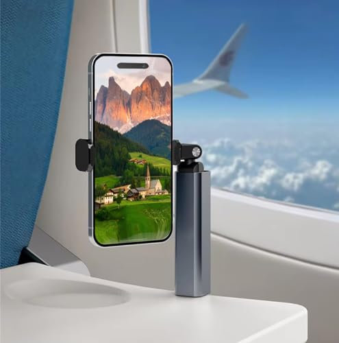 Aluminum Alloy Folding Stand: 360° Rotation Universal Phone Holder for Home/Office/Travel (Dark Grey')