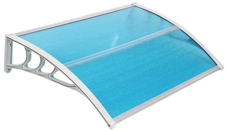 Modern Blue Poly Carbonate Outdoor Front Door Canopy Awning Sun Shelter Rain Cover Gazebo for Patio