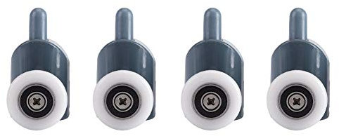 8 X Doppel-Duschtürrollen Unten Oben, Entworfen für 5 Mm oder 6 Mm Glastüren mit Leichtem Gleiten und Rollen für die Meisten Duschabtrennungen und Duschkabinen (Einzelrad)