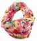 J26 Blumen Mandala Farbverlauf Kreis Seide Sommer Loop Verlauf Regenbogen Rainbow Silk Uni Rundschal Schlauchschal Stola Schal leicht 2025 Neu (BlumenB Rot)