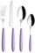 EXZACT Besteckset aus Edelstahl mit farbigen Griffen -EX07 (Flieder x 24)
