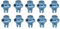 MEAKTSMI 10Pcs Auto Rad Ersatz Nieten Felge Zubehör Rad Lippe Nieten Für 6 8mm Loch Auto Styling Rad Nieten