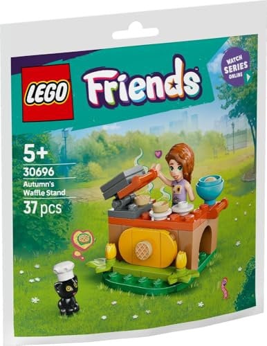 LEGO Friends Autumn's Waffle Stand Building Paper Bag Set Age 5+, 37 Pieces, Ages 5+, 30696
