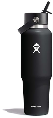 Hydro Flask 40 OZ Wide Flex Straw Travel Bottle Black