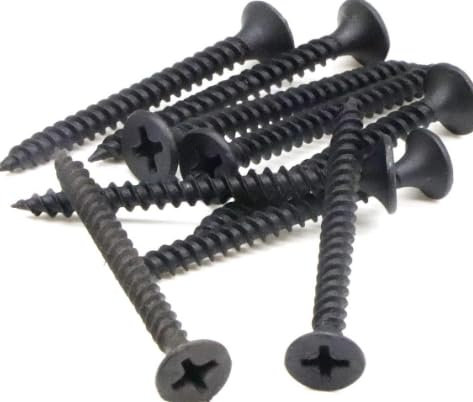Pack of 1000 Black 38mm Phosphate Drywall Screws for Timber Studs