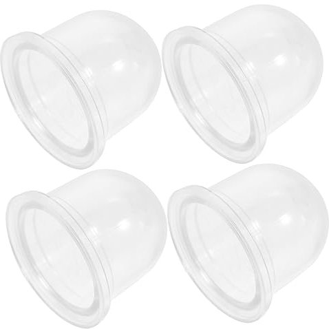 Yardenfun 4Piezas Aceite Transparentes Cortacésped de Repuesto Duradero de Silicona Bulbos de Aceite Motores Pequeños Accesorios de Jardín Prácticos y Resistentes