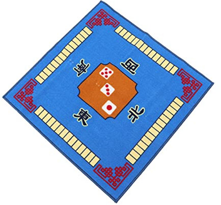 Supvox Mahjong Tischmatte rutschfeste Spielunterlage Geräuschreduzierende Mahjong Pad Für Brettspiele Blau Für Poker Und Domino Spiele