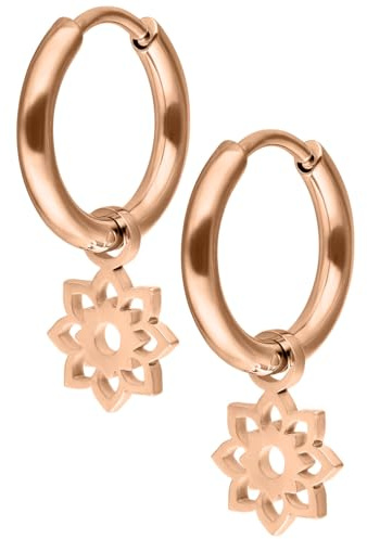 Wildcat Ohrringe - Mini Flower Hoops Pair | Chirurgenstahl 316L - hautverträglich, langlebig, wasserfest