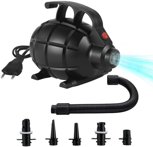 DAJASD Elektrische Luftpumpe, 600W Sup Pumpe Elektrisch, Elektrische Pumpe mit 5 Düsen, Luftmatratze für Aufblasen Ablassen,Airtrack Matte, Schwimmringe, Boote, Aufblasbarer Pool, SUP Board(B)