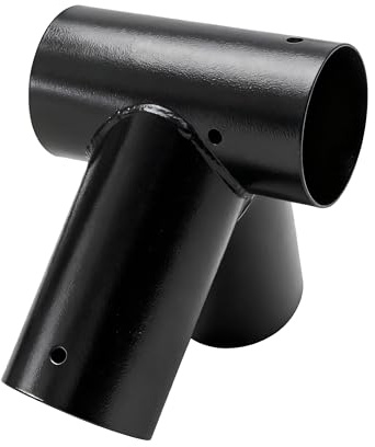 Relaxdays raccord de balançoire en A, Angle 90°, poteaux Ronds Ø100 mm, Acier Peint, Noir, pour Jardin