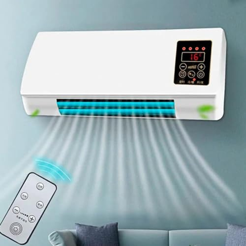 YSXXIAN Split Max 2-in-1 tragbare Lüfter, Wandmontage mit Fernbedienung für Zuhause, Büro, Schlafzimmer, Weiß