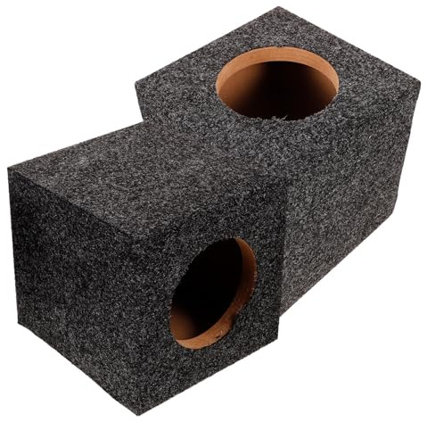 Ciieeo Cassa per Miglioramento Impianto Audio Auto in Legno Nero Design Vuoto e Durabilità per Subwoofer e Uso Professionale Fai-da-te