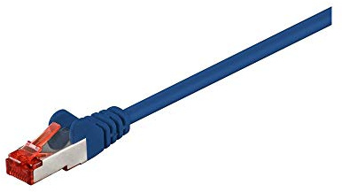 Goobay 68267 CAT 6 Patchkabel, S/FTP (PiMF), Blau, LSZH Halogenfrei, Kupfer