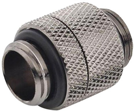 Bitspower G1/4 Male to Male Extender Fitting (14mm), Rotary, Black Sparkle