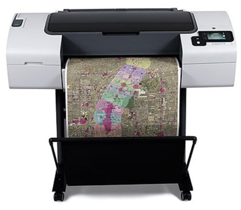 HP Designjet T790 61 cm (24 Zoll) Großformat-Tintenstrahldrucker (8 GB RAM, 160 GB HDD, schnelles Ethernet, Hi-Speed USB 2.0, EIO Jet Direct Zubehörschlitz, Blatteinzug)