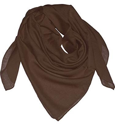 Harrys-Collection Damen Herren Baumwolltuch in vielen Farben 100 x 100 cm, Größen:Einheitsgröße, Farben:dunkelbraun