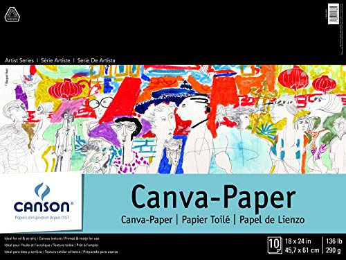 Canson Figueras Canvas Paper Pad, White, 18x24 in