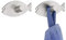 WENKO Wandhaken Fisch Edelstahl 2er Set - 2er Set, selbstklebend, Edelstahl rostfrei, 6.5 x 3.2 x 2.8 cm, Matt