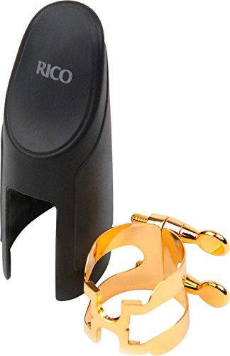 RICO H-Blattschraube und Kapsel für Baritonsaxophon, vergoldet (nur für Graftonite-Mundstücke)