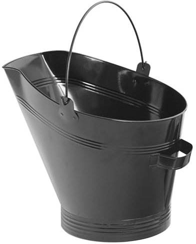 Ascheeimer Schwarz lackiert