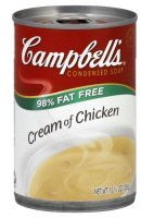 Campbell's, Condensed Cream of Chicken Soup, 98% Fat Free, 10.75oz Can (Pack of 6) by Campbell's