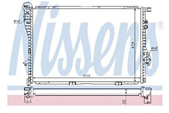NISSENS Kühler Motorkühlung Kühler Wasserkühler Motorkühler Netzbreite 439mm Netzlänge 650mm Netztiefe 32mm 60603A