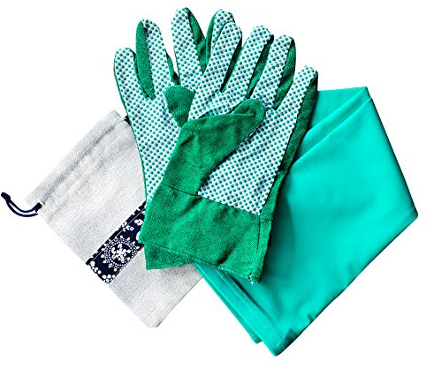 THORIUM Green Gardening Heavy Duty Arm Sleeve Protectors Prevents Skin Irritation Scrapes UV Protection Lycra Comes Complete with Gloves & Storage Bag
