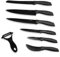 Cecotec Juego de 7 Cuchillos Profesionales Cuchillos Titanium. Acero Inoxidable, Recubrimiento cerámico, Hoja de 2mm de grosor, Incluye Estuche