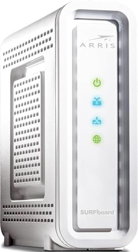 Arris Surfboard SB6121 DOCSIS 3.0 Cable Modem (Black, 5.2 x 13.2 cm) Certified Refurbished White Max Download Speed: 1.4 Gbps