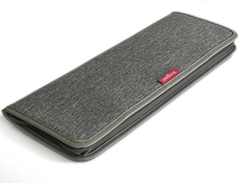 LeanTravel Premium Tie Case Organizer für die Reise mit Aufbewahrungstasche für Manschettenknöpfe und kleine Accessoires