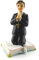 Cake Company Tortenfigur für Kommunion + Konfirmation | Junge kniend auf Bibel betend | Tortendeko schnell & einfach | Höhe ca. 11,5cm