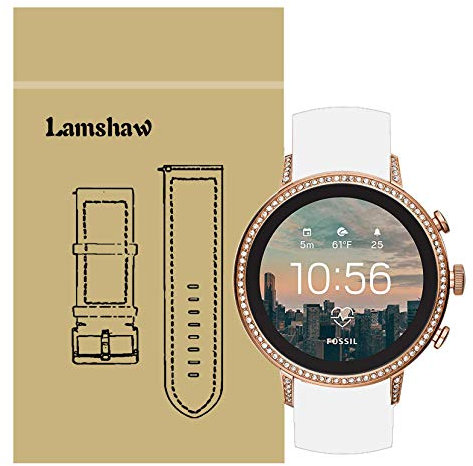 LvBu Cinturino Morbido Silicone Braccialetto Sportiva di Ricambio per Fossil Q Venture Gen 4 / Fossil Q Venture Gen 3 Smartwatch (Bianco)