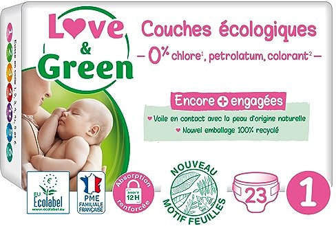 Love & Green Baby-Windeln, hypoallergen