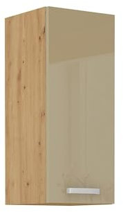 Hängeschrank 30 Eiche Artisan Cappuccino Hochglanz Küchenzeile Küchenblock Küche